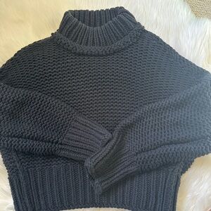Free People Charcoal Turtleneck Sweater